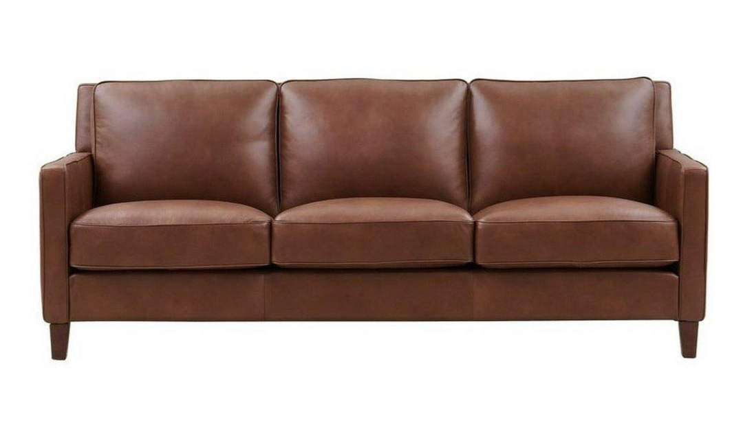 Ashby 3-Seater Leather Sofa In Pecan Brown-Leahyco