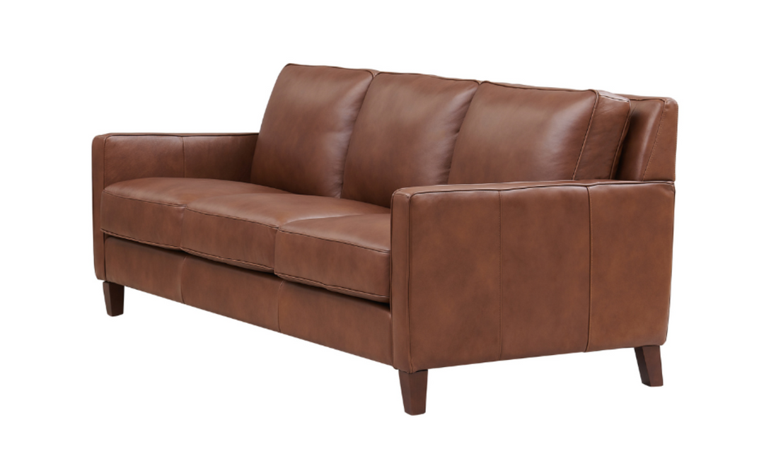 Ashby 3-Seater Leather Sofa In Pecan Brown-Leahyco