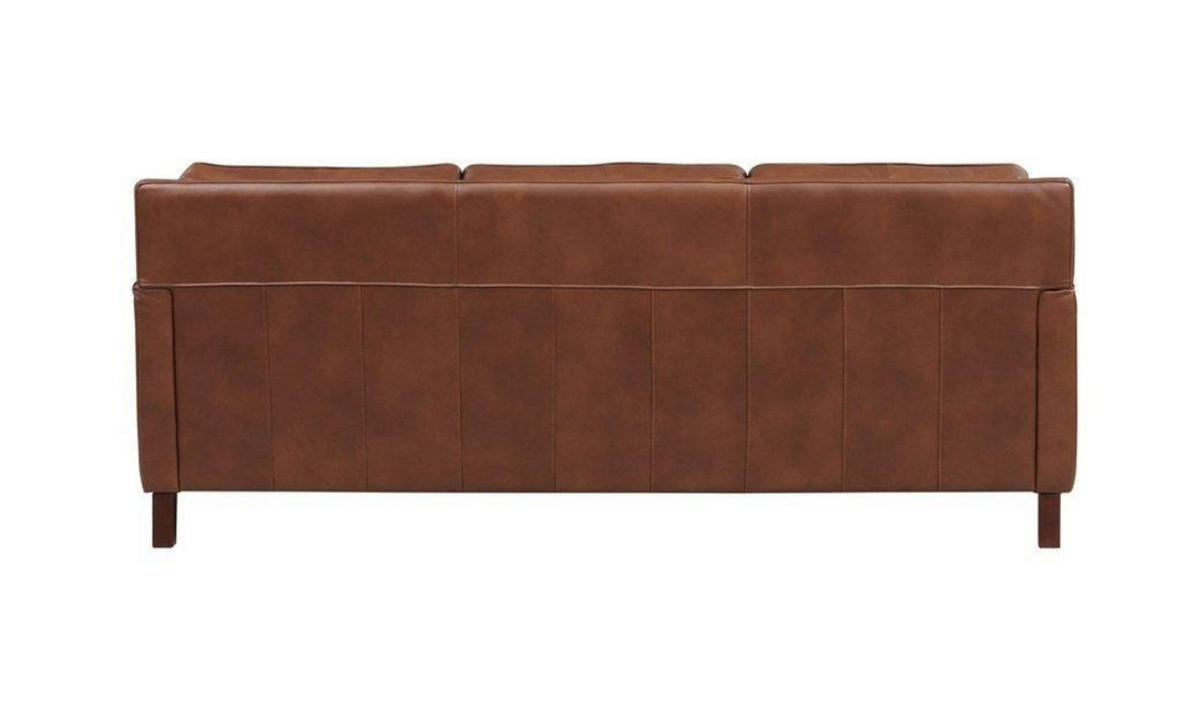 Ashby 3-Seater Leather Sofa In Pecan Brown-Leahyco