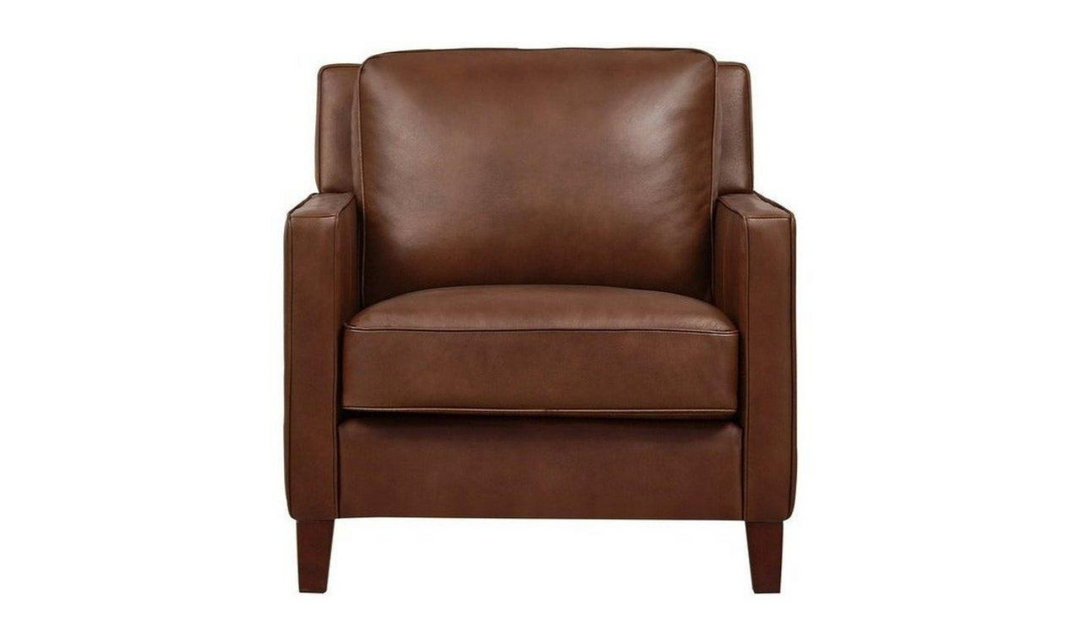 Ashby Leather Chair In Pecan Brown-Leahyco