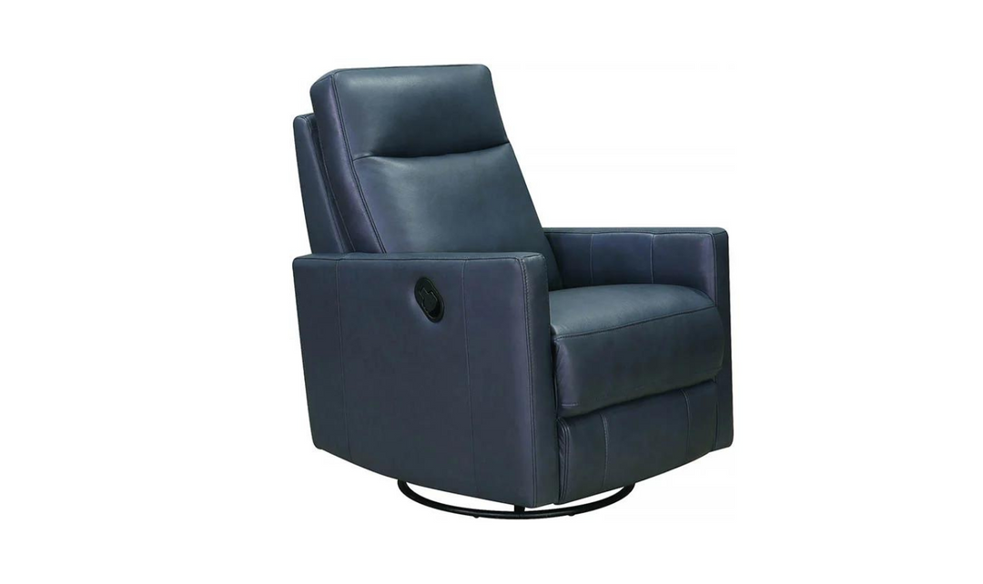 Ashby Manual Swivel Rocker Leather Recliner Chair