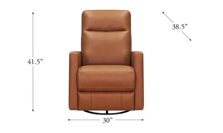 Ashby Manual Swivel Rocker Leather Recliner Chair