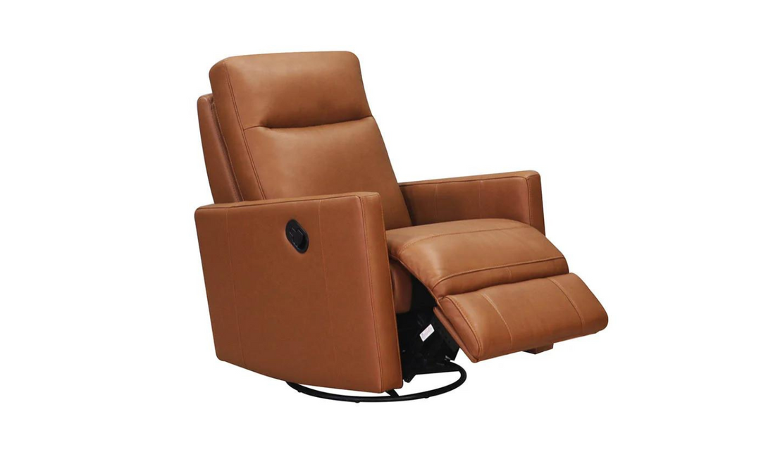 Ashby Manual Swivel Rocker Leather Recliner Chair