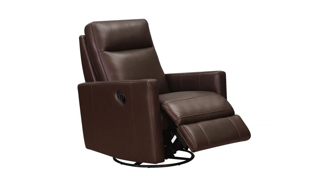 Ashby Manual Swivel Rocker Leather Recliner Chair