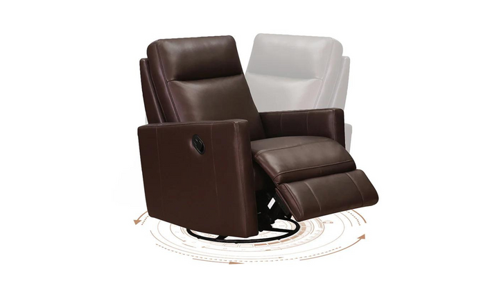 Ashby Manual Swivel Rocker Leather Recliner Chair