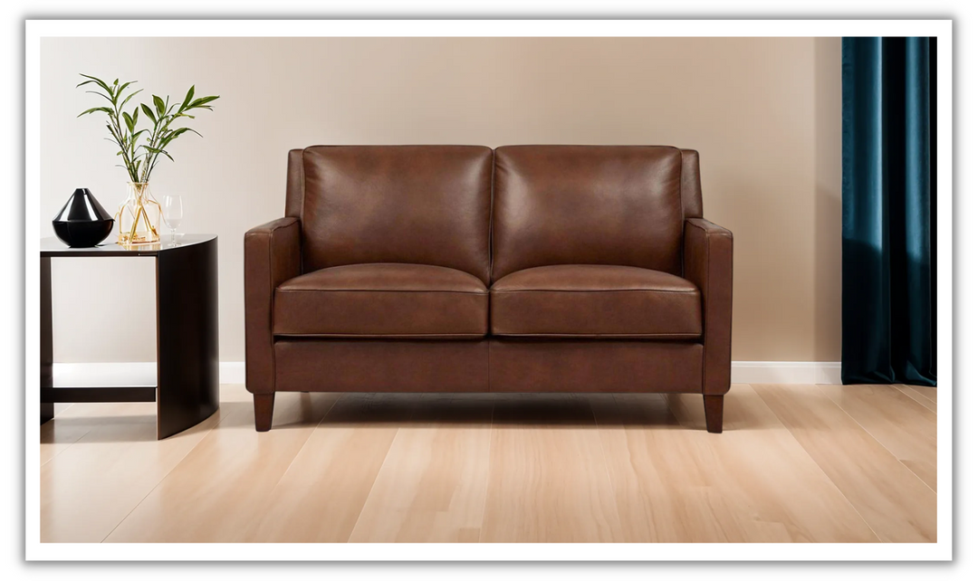 Ashby 2-Seater Loveseat In Pecan Brown-Leahyco