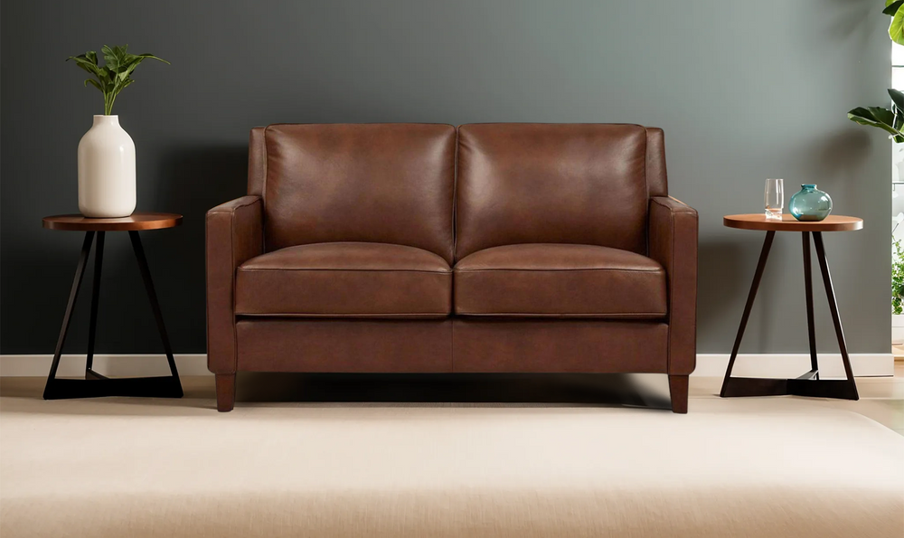 Ashby 2-Seater Loveseat In Pecan Brown-Leahyco