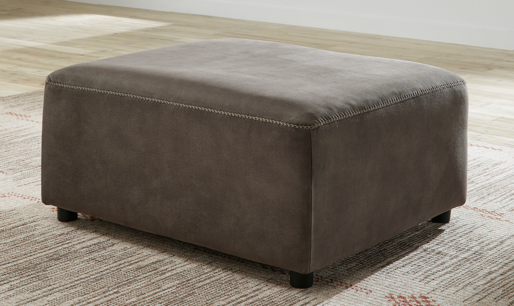 Ashley  Allena Oversized Accent Ottoman in Brown Leather-Leahyco