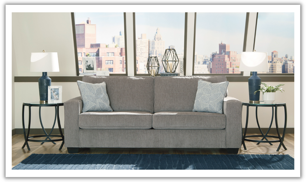 Ashley  Altari 3-Seater Fabric Sofa With Track Arms-Leahyco