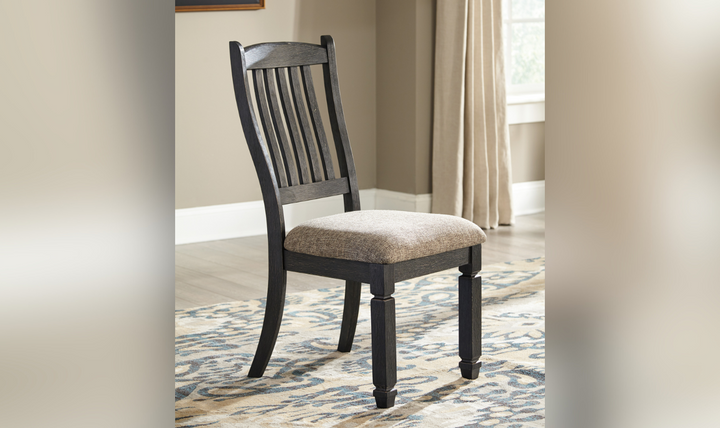 Ashley Bolanburg Upholstered Dining Side Chair in Textured Black Finish-Leahyco 