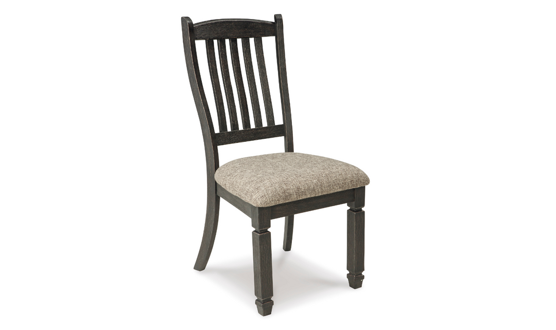 Ashley Bolanburg Upholstered Dining Side Chair in Textured Black Finish-Leahyco 