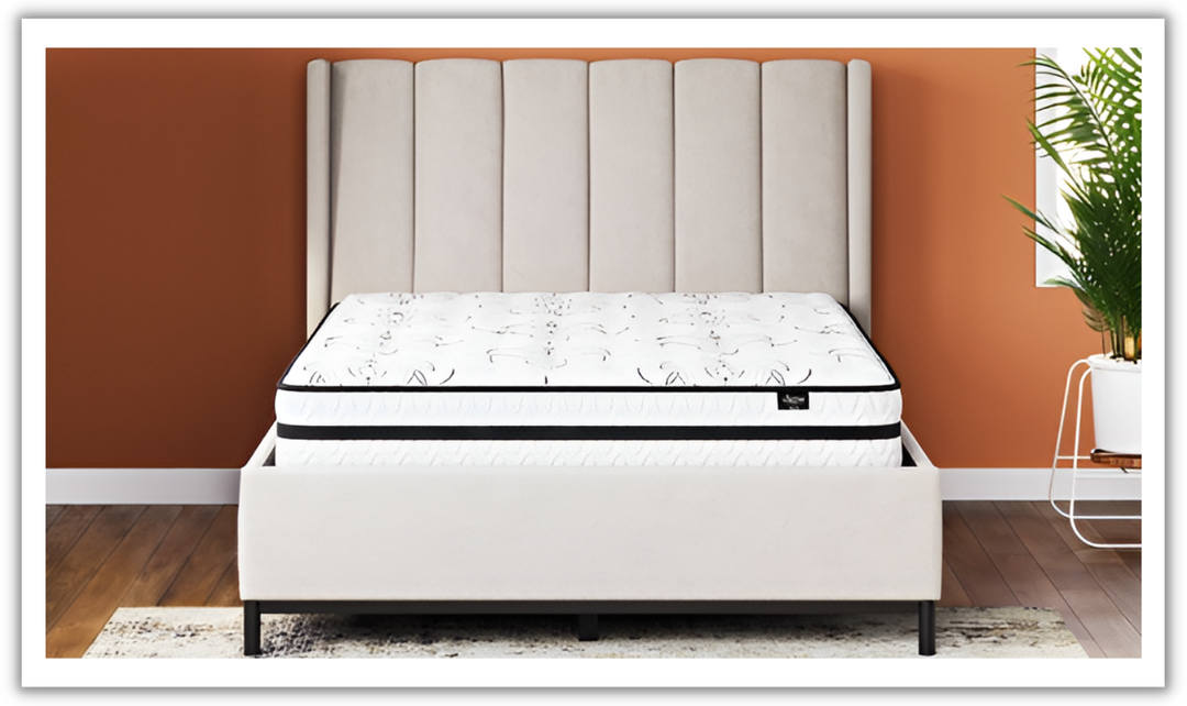 Ashley Chime Plush Hybrid Mattress in White-Leahyco