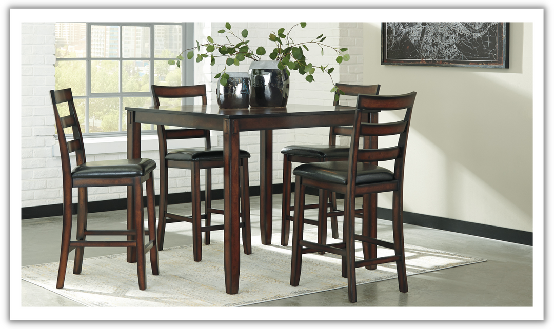 Ashley  Coviar Dining Sets in Brown Finish-Leahyco