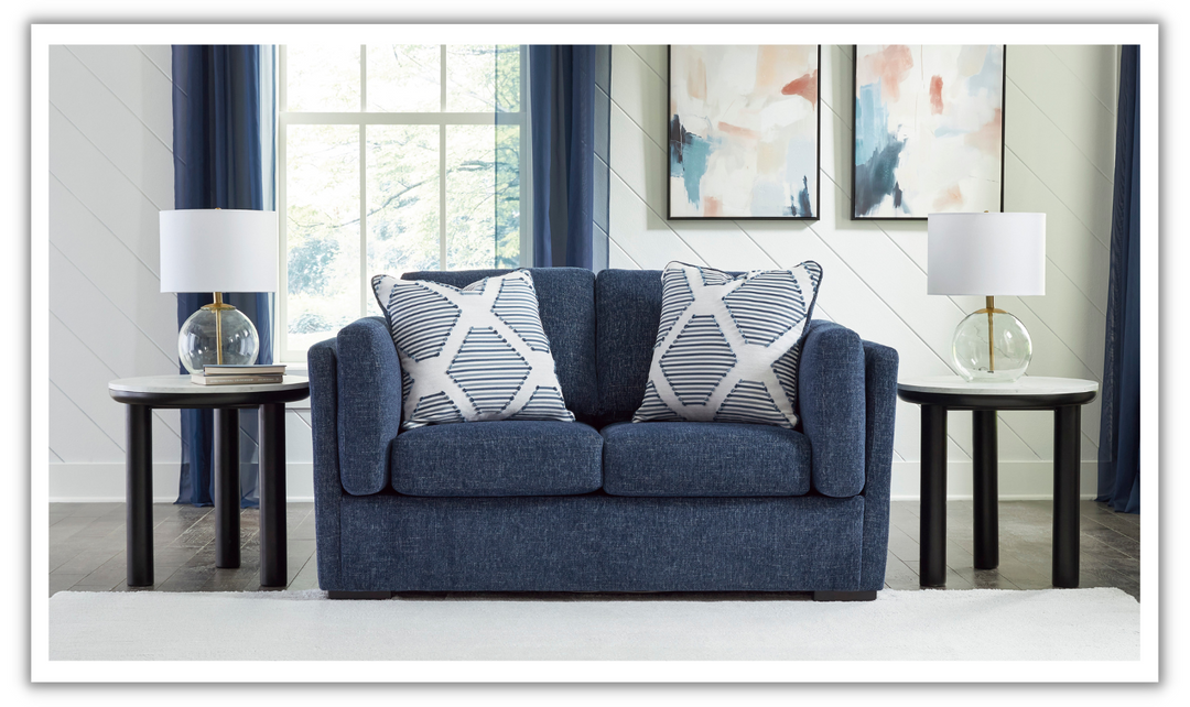 Ashley Evansley Fabric Loveseat With Reversible Cushions-Leahyco