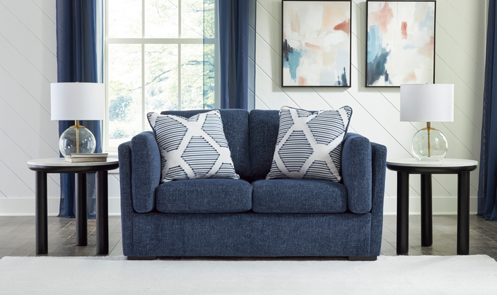 Ashley Evansley Fabric Loveseat With Reversible Cushions-Leahyco