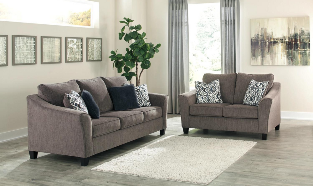 Ashley  Nemoli Living Room Set in Slate Grey-Leahyco