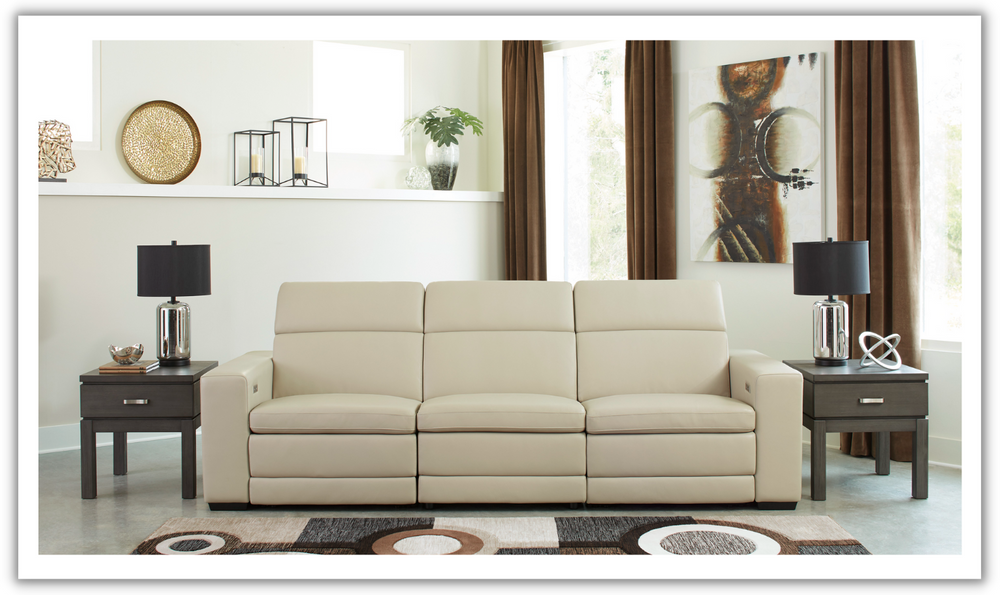 Ashley  Texline 3-Seater Leather Power Reclining Sofa-Leahyco