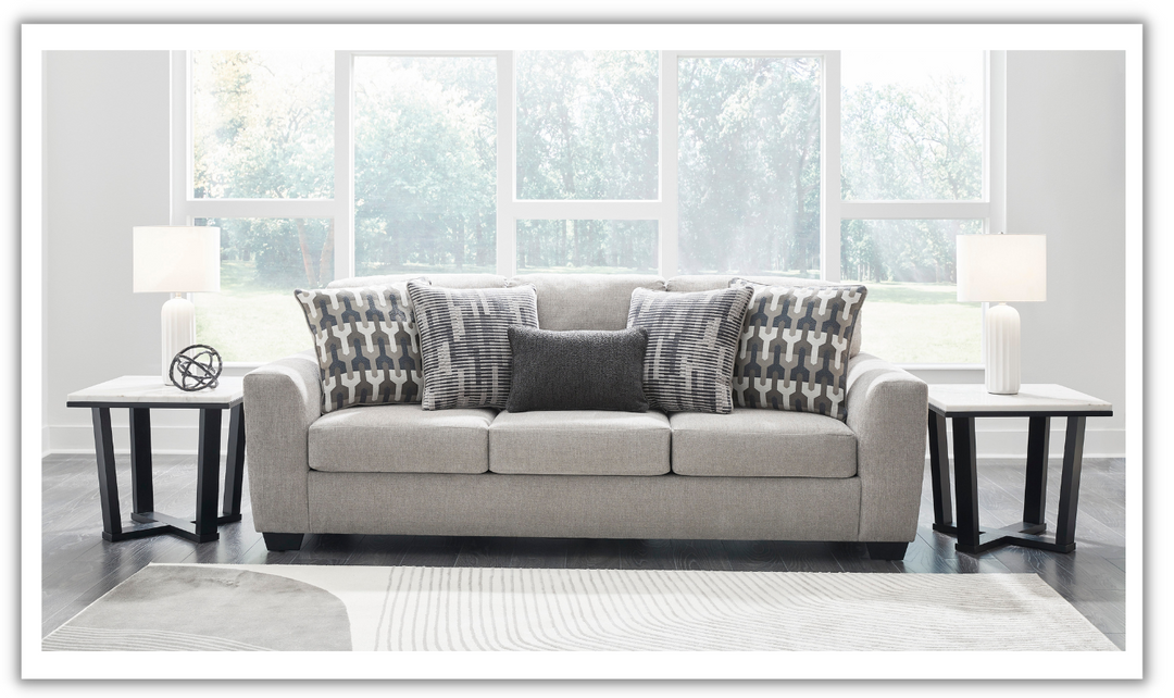 Avenal Park 3-Seater Fabric Sofa With Box Cushions- Leahyco