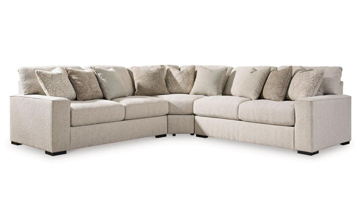 Modern Heritage Ballyton (3Pcs / 4Pcs) L-Shape Fabric Sectional Sofa in Sand