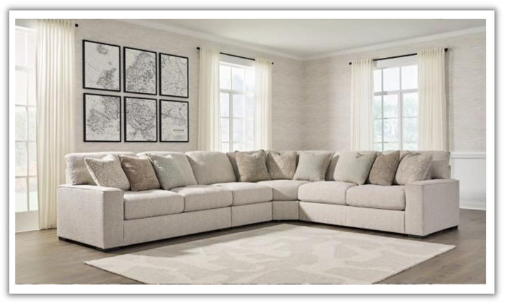 Modern Heritage Ballyton (3Pcs / 4Pcs) L-Shape Fabric Sectional Sofa in Sand