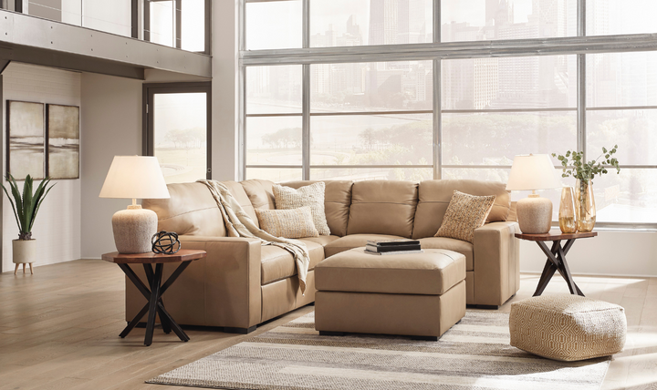 Bandon Leather 2-Piece Sectional in Toffee