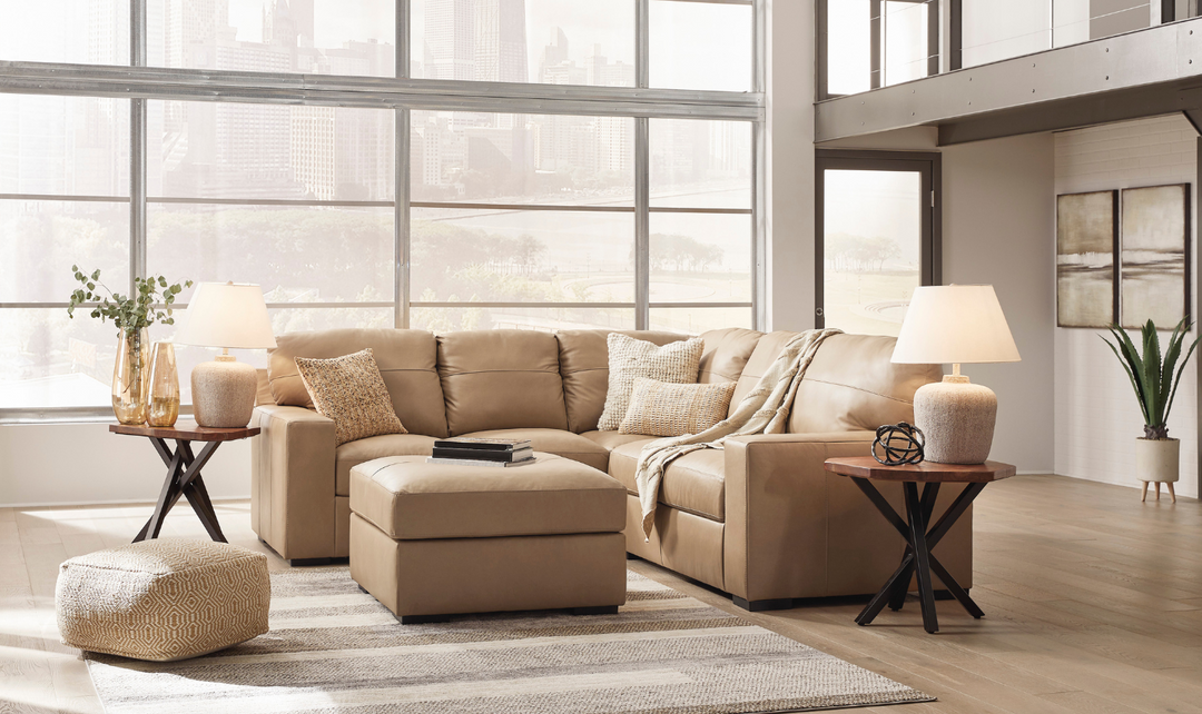 Bandon Leather 2-Piece Sectional in Toffee