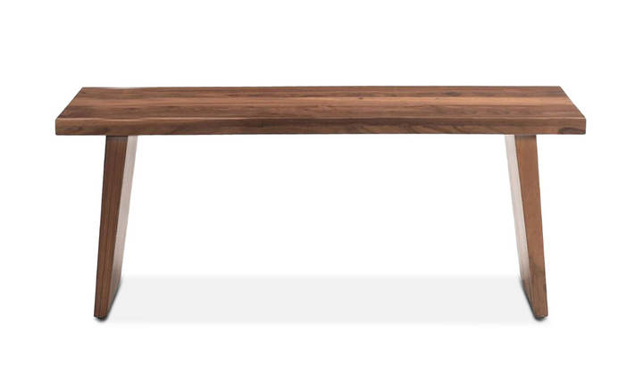 HTD Barcelona Brown Rectangle Wooden Bench with Natural Finish- Leahyco