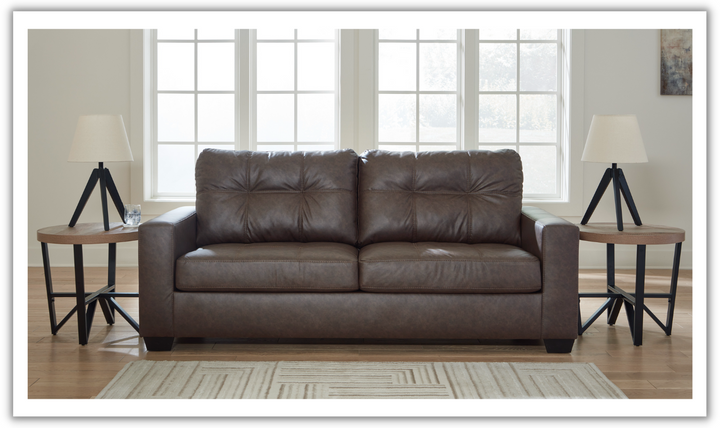 Barlin Mills Queen Sofa Sleeper in Faux Leather-Leahyco