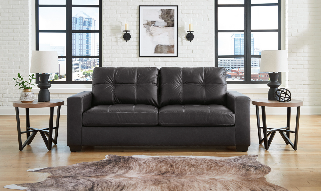 Barlin Mills Queen Sofa Sleeper in Faux Leather-Leahyco