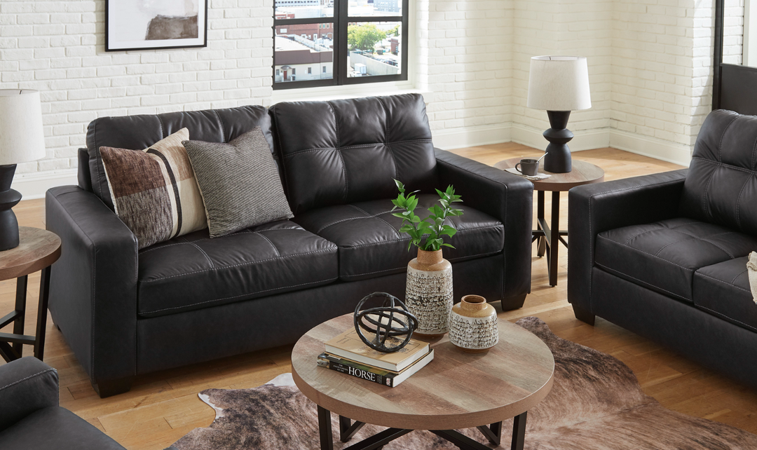 Barlin Mills Queen Sofa Sleeper in Faux Leather-Leahyco