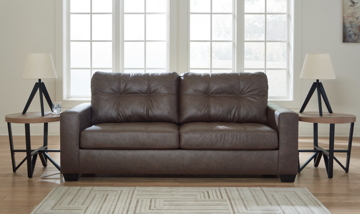 Barlin Mills Queen Sofa Sleeper in Faux Leather-Leahyco