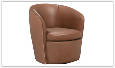 Barolo Leather Swivel Club Chair