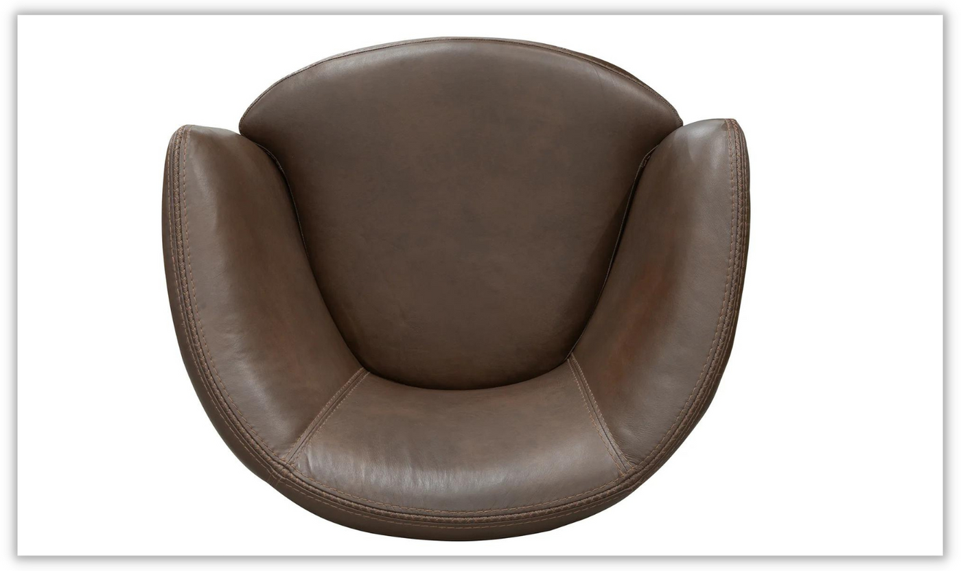 Barolo Leather Swivel Club Chair