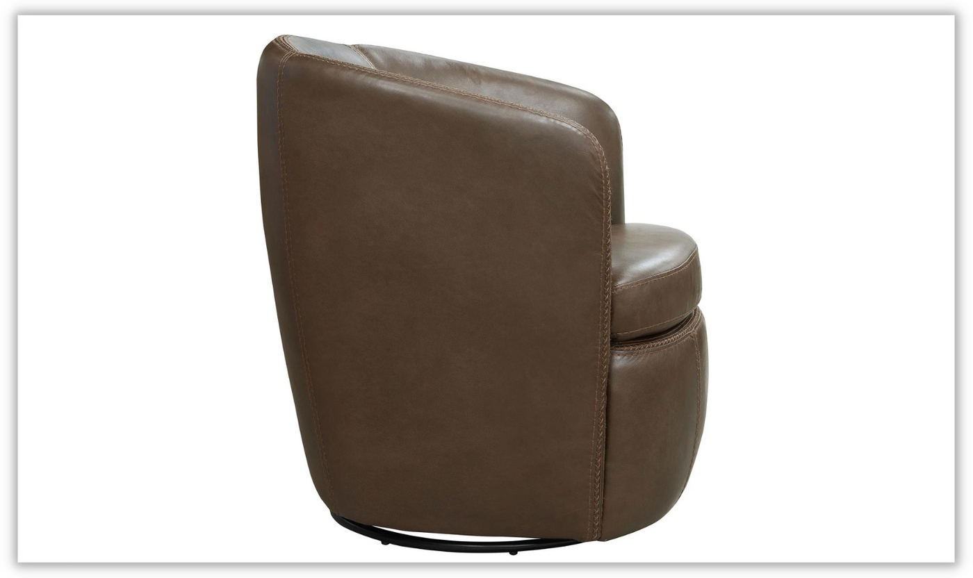 Barolo Leather Swivel Club Chair