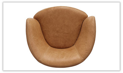 Barolo Leather Swivel Club Chair