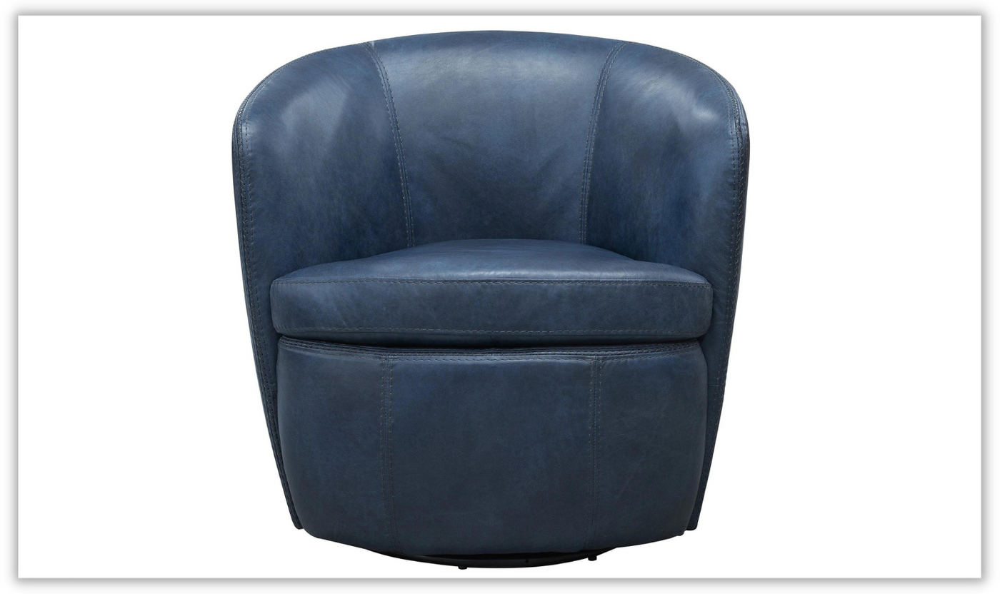 Barolo Leather Swivel Club Chair