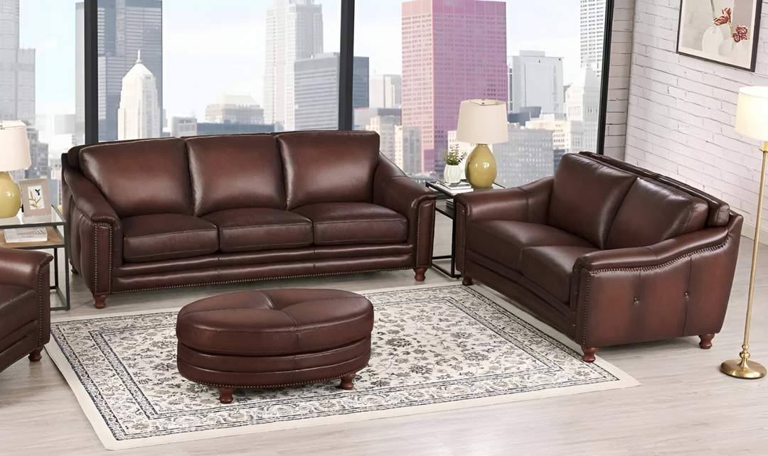 Belfast Leather Living Room Set