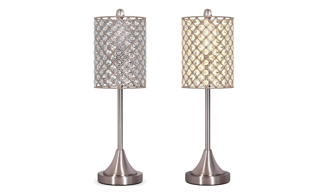 Bella 27" Bling Metal Table lamp (Set of 2)