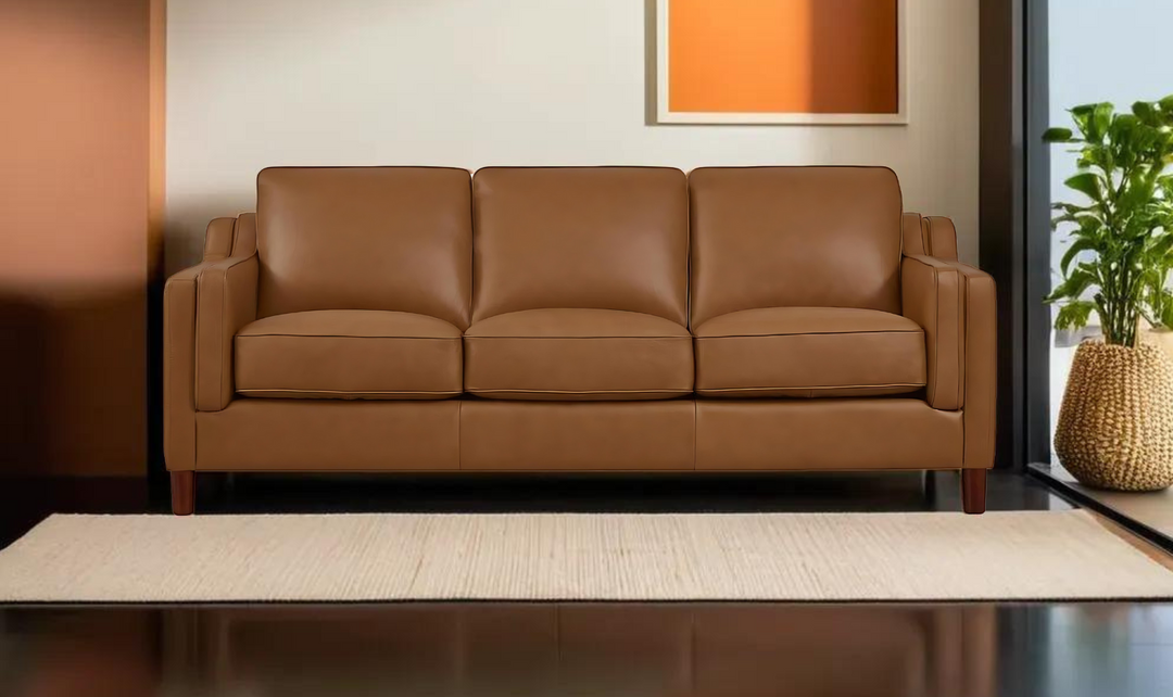 Bella Leather 3-Seater Sofa