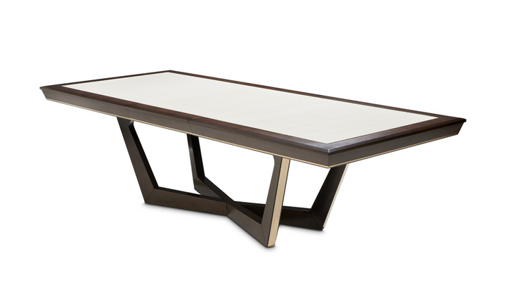 AICO Belmont Place Rectangular Dining Table in Brown