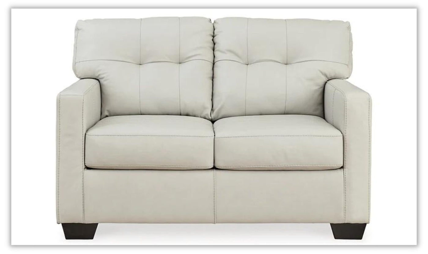 Belziani Leather Loveseat