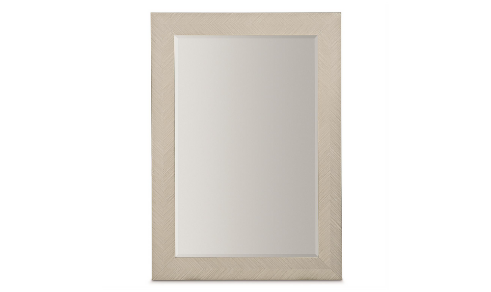 Bernhardt Axiom Mirror in Linear Gray Wood Frame-Leahyco