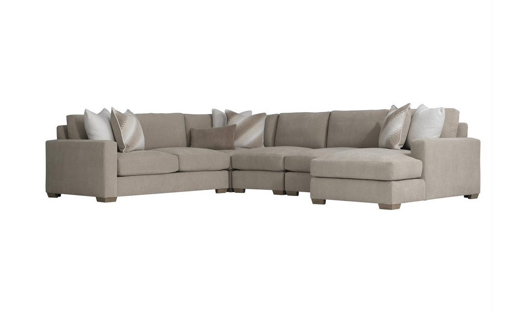 Bernhardt Dawkins 5 Pieces Sectional With Chaise