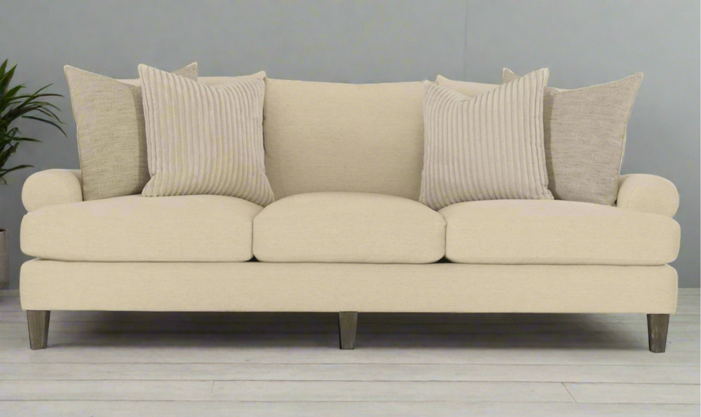 Bernhardt Isabella 3-Seater Fabric Sofa in Cream-Leahyco