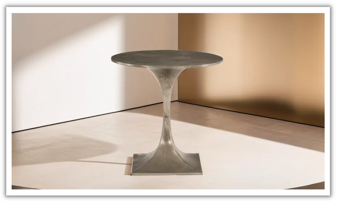 Bernhardt Randolph Tulip Shape End Table In Graphite-Leahyco