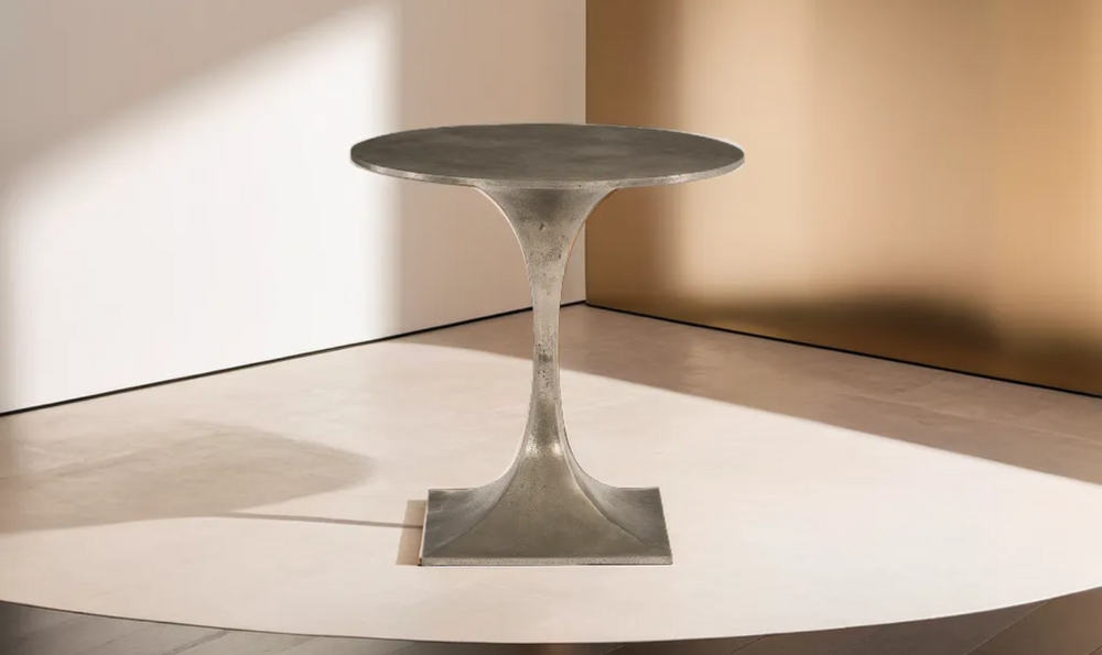 Bernhardt Randolph Tulip Shape End Table In Graphite-Leahyco