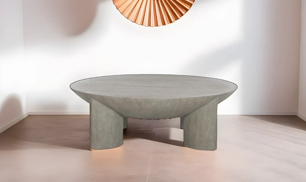 Bernhardt Renzo Round Top Cocktail Table With Four Oval Legs-Leahyco