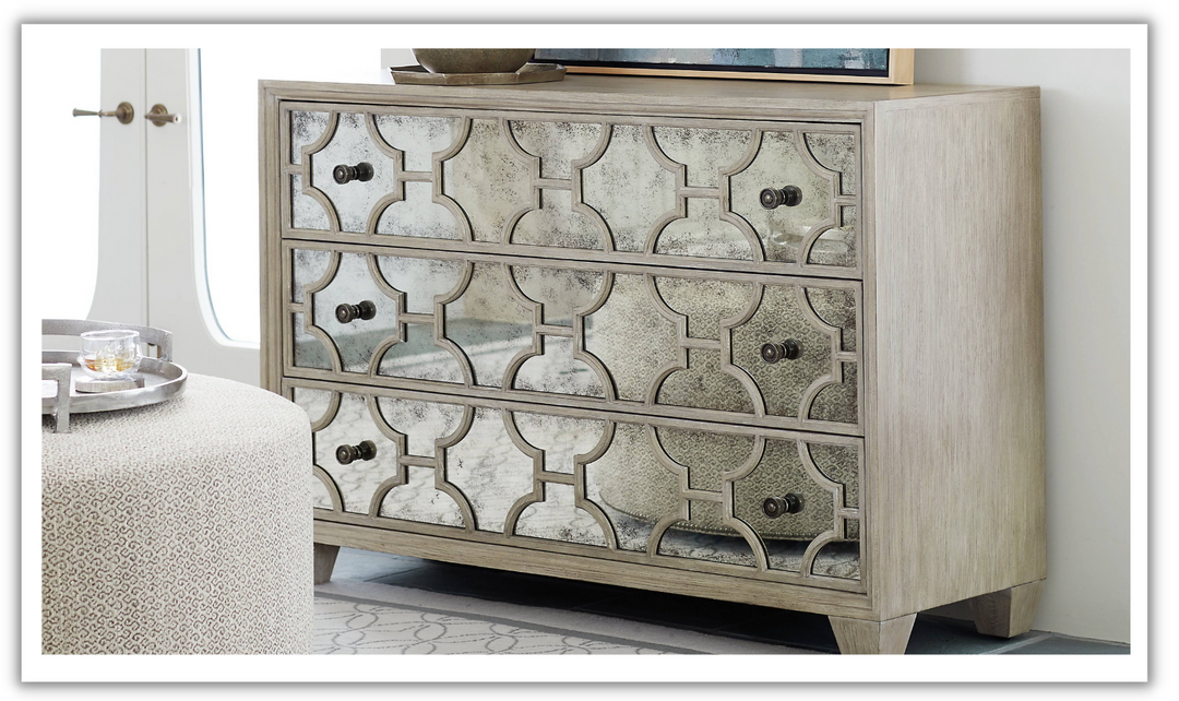 Bernhardt Santa Barbara 3 Drawer Chest in Sandstone-Leahyco