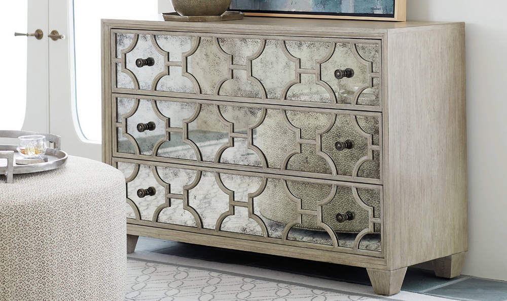 Bernhardt Santa Barbara 3 Drawer Chest in Sandstone-Leahyco