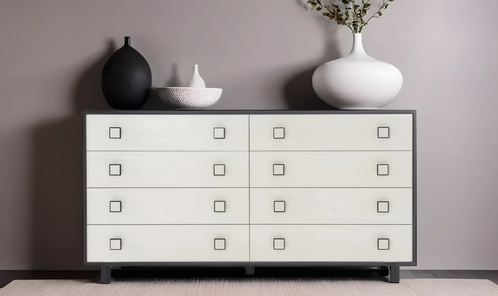 Bernhardt Silhouette Dresser with 8 Soft-Closing Drawers & Knob Handles-Leahyco